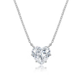 Adore Pendant Heart Necklace in Platinum